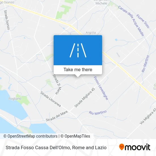 Fosso Cassa Dell'Olmo Road map