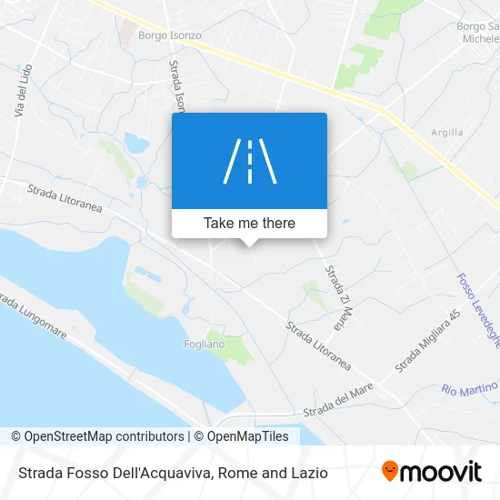 Fosso Dell'Acquaviva Road map