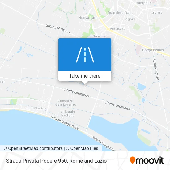 Private Road Podere 950 map