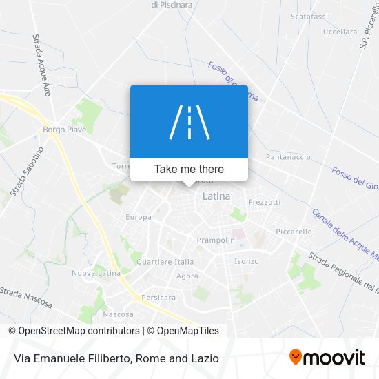 Via Emanuele Filiberto map