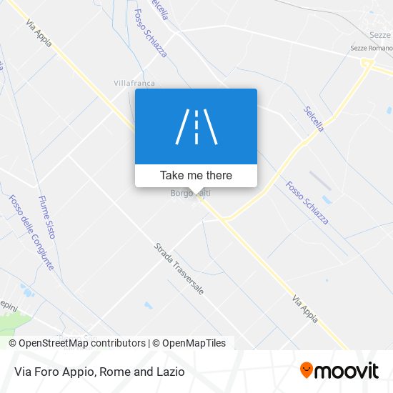 Via Foro Appio map