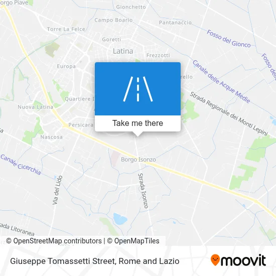 Giuseppe Tomassetti Street map