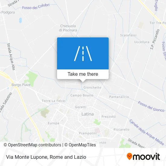Monte Lupone Street map