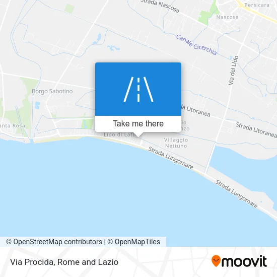 Via Procida map