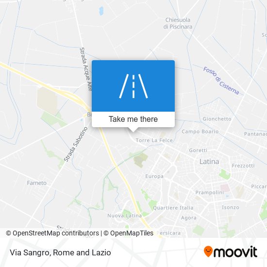 Via Sangro map