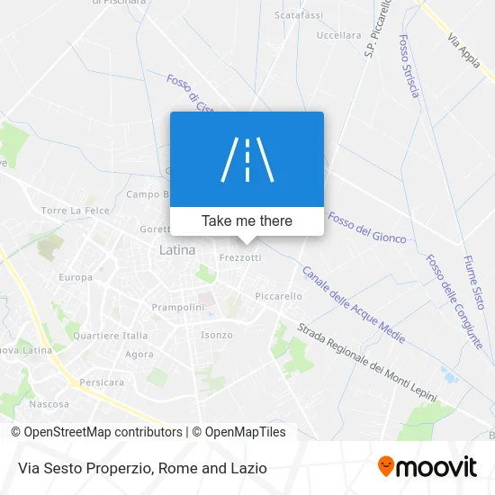 Sesto Properzio Street map