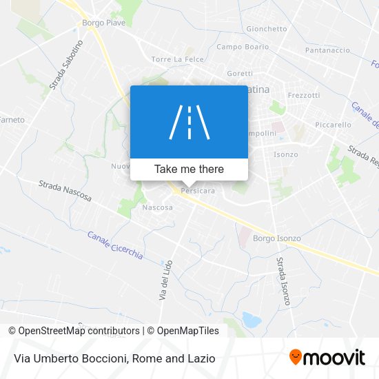 Via Umberto Boccioni map