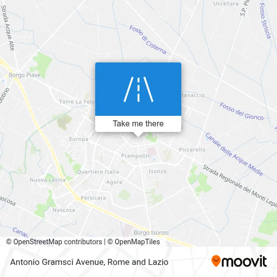 Antonio Gramsci Avenue map