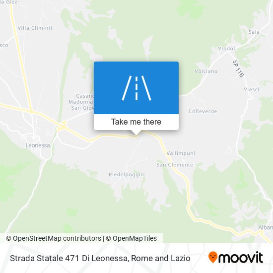 Strada Statale 471 Di Leonessa map