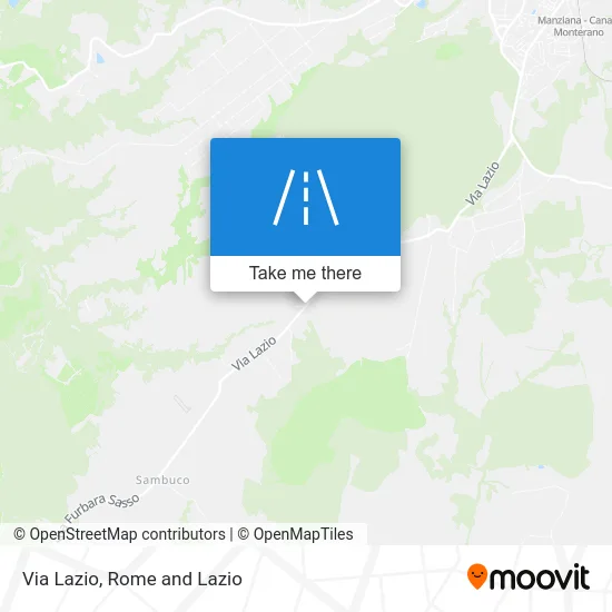 Via Lazio map