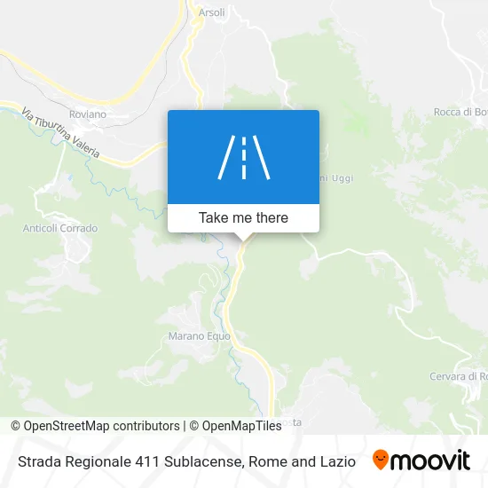 Regional Road 411 Sublacense map