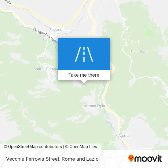Vecchia Ferrovia Street map