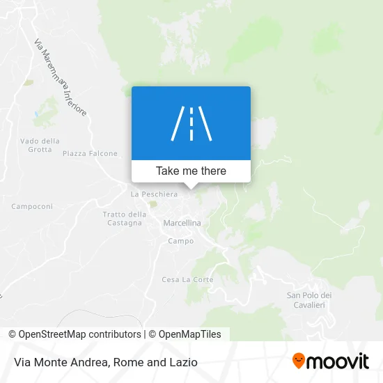 Monte Andrea Road map