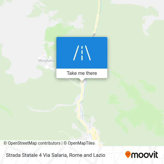 Strada Statale 4 Via Salaria map
