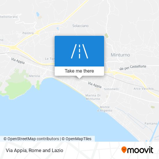 Via Appia map