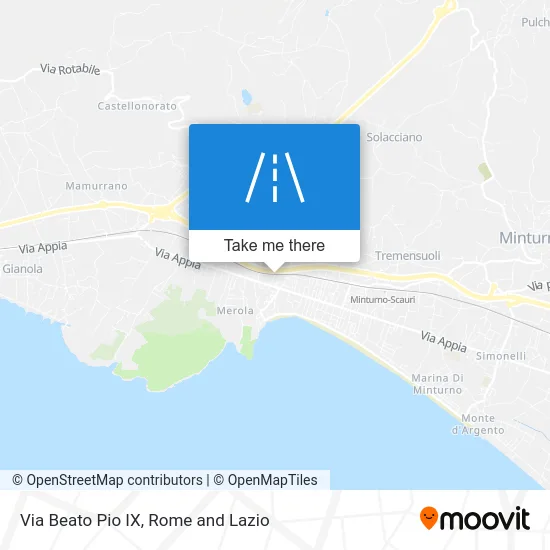 Via Beato Pio IX map