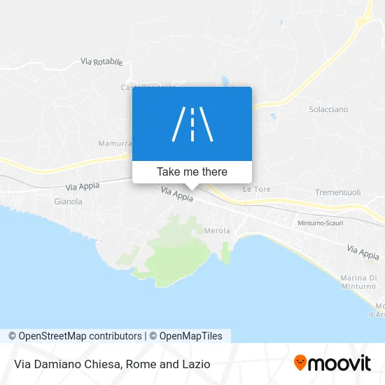 Via Damiano Chiesa map