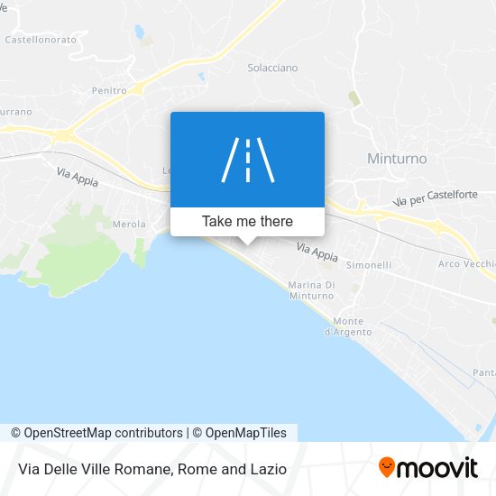 Via Delle Ville Romane map