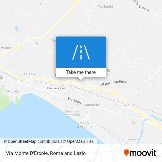 Via Monte D'Ercole map