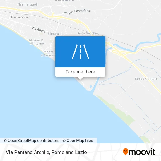 Pantano Arenile Street map