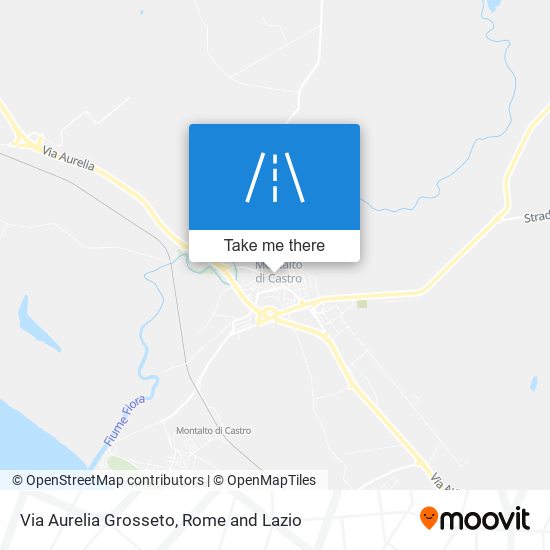 Via Aurelia Grosseto map