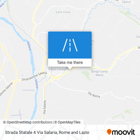 Strada Statale 4 Via Salaria map