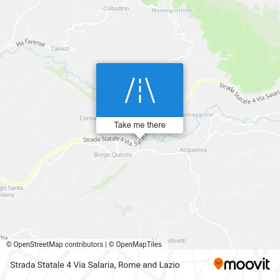 Strada Statale 4 Via Salaria map