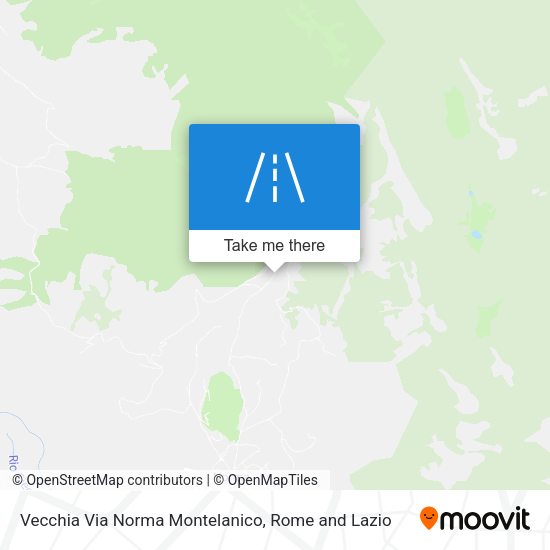 Vecchia Via Norma Montelanico map