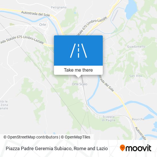 Piazza Padre Geremia Subiaco map