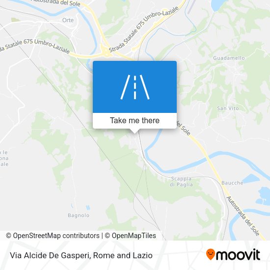 Via Alcide De Gasperi map