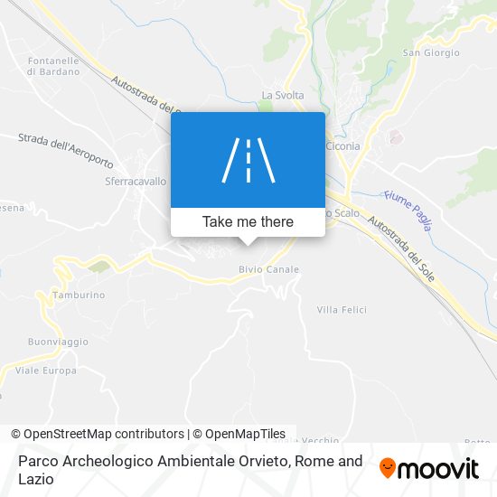 Parco Archeologico Ambientale Orvieto map