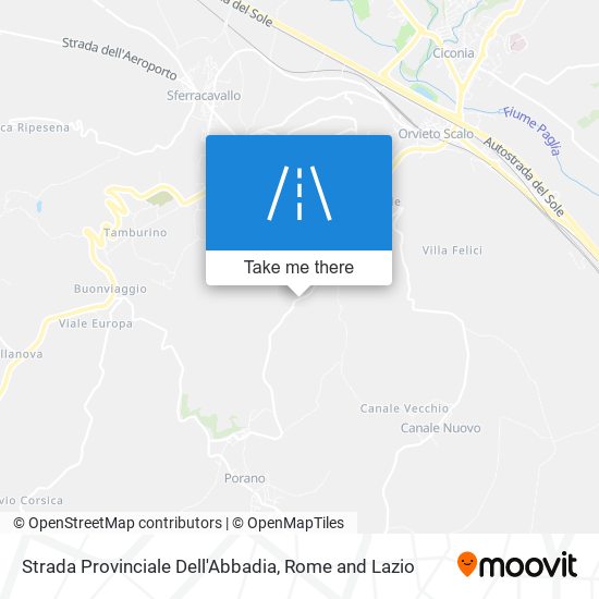 Strada Provinciale Dell'Abbadia map