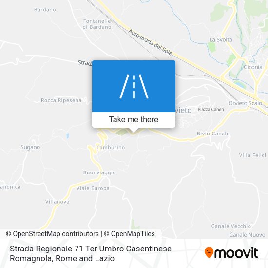 Strada Regionale 71 Ter Umbro Casentinese Romagnola map