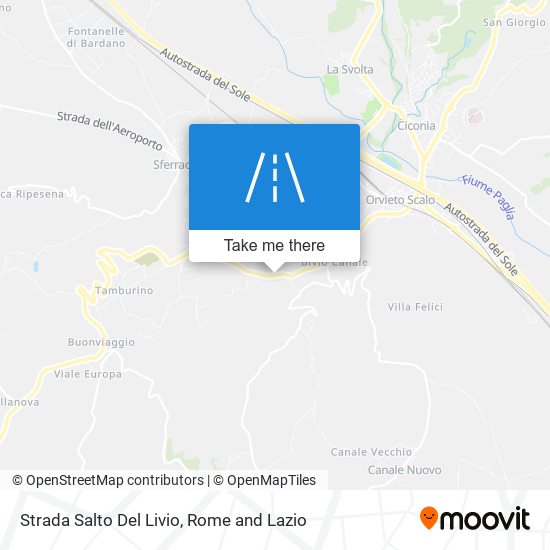 Strada Salto Del Livio map