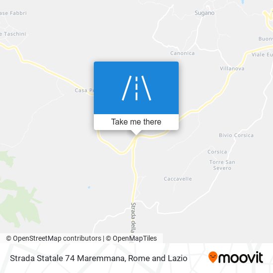 Strada Statale 74 Maremmana map