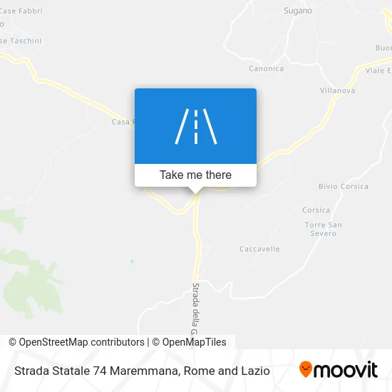 Strada Statale 74 Maremmana map