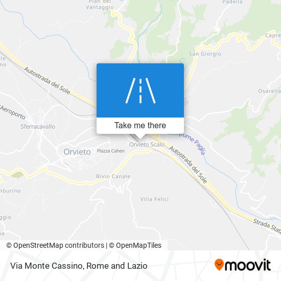 Via Monte Cassino map
