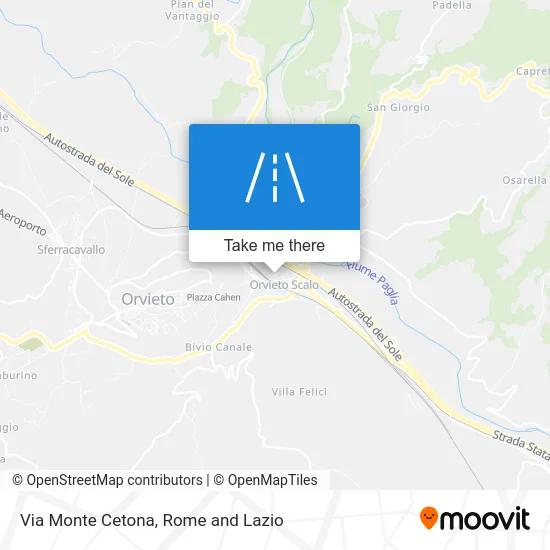 Monte Cetona Street map