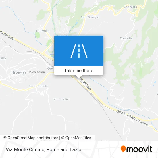 Monte Cimino Street map