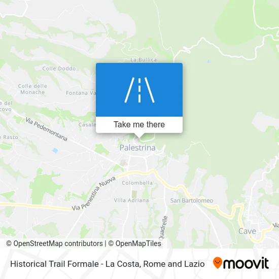 Historical Trail Formale - La Costa map