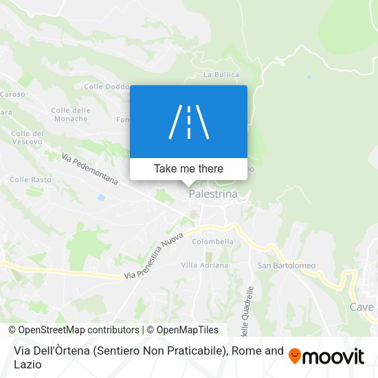 Via Dell'Òrtena (Sentiero Non Praticabile) map