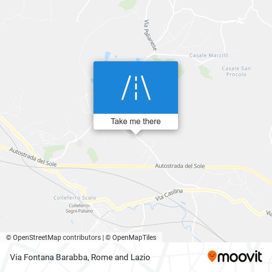 Via Fontana Barabba map