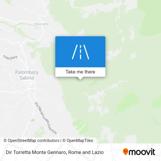 Torretta Monte Gennaro Direction map
