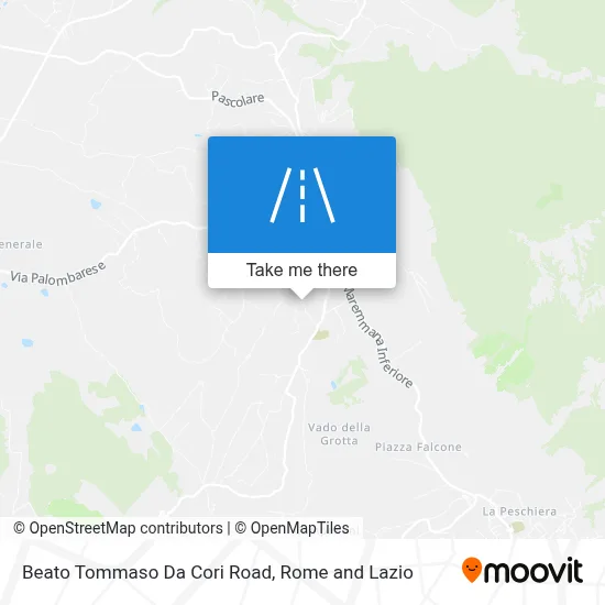 Beato Tommaso Da Cori Road map