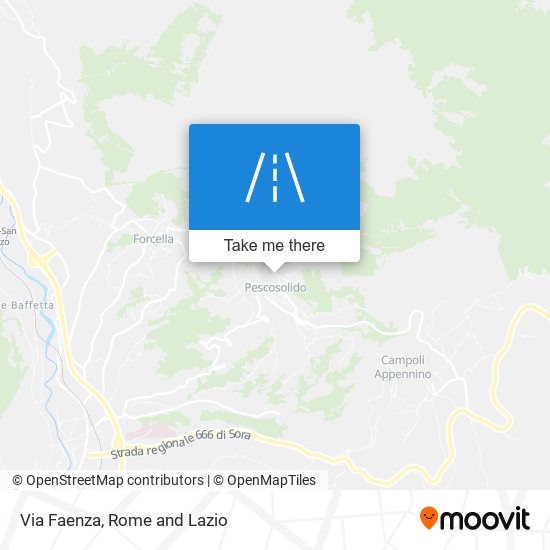 Via Faenza map