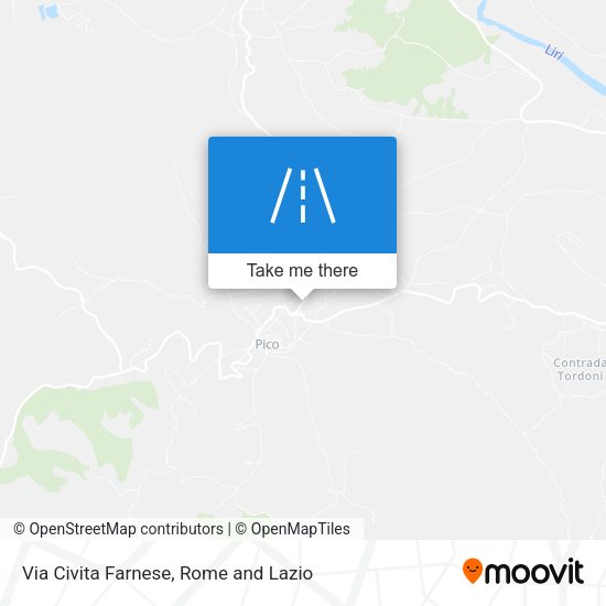 Via Civita Farnese map