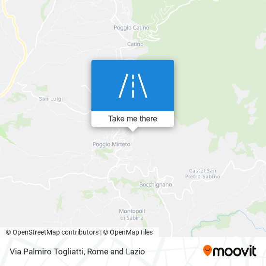 Via Palmiro Togliatti map
