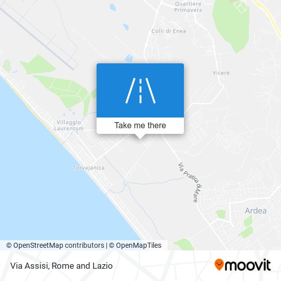 Via Assisi map