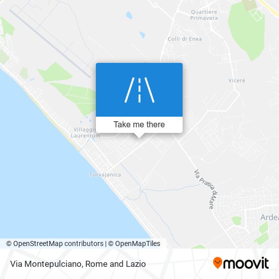 Via Montepulciano map