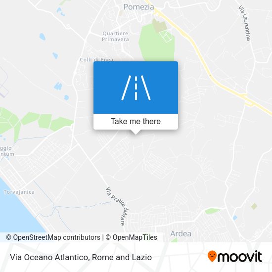 Via Oceano Atlantico map